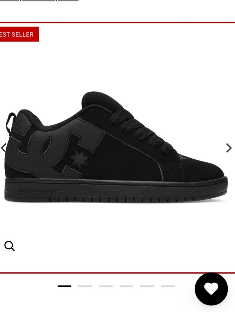 DC Black Low-Top Skate Sneakers
